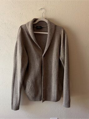 Rodd & Gunn Shawl-Collar Ribbed Cardigan - Taupe